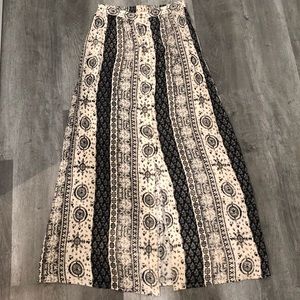 Black and cream maxi skirt